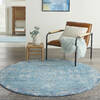 Nourison Passion Blue Round 53 X 53 Area Rug 805-142236 Thumb 3