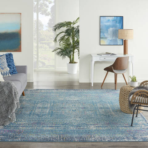 Nourison Passion Blue 67 X 96 Area Rug 805-142237 Image 3