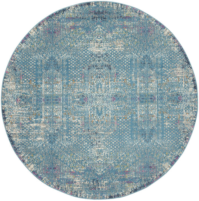 Nourison Passion Blue Round 80 X 80 Area Rug 805-142239 Image 0