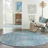 Nourison Passion Blue Round 80 X 80 Area Rug 805-142239 Thumb 3