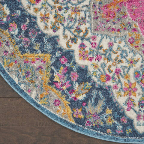 Nourison Passion Multicolor Round 40 X 40 Area Rug 805-142246 Image 1
