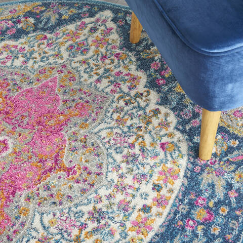 Nourison Passion Multicolor Round 40 X 40 Area Rug 805-142246 Image 4