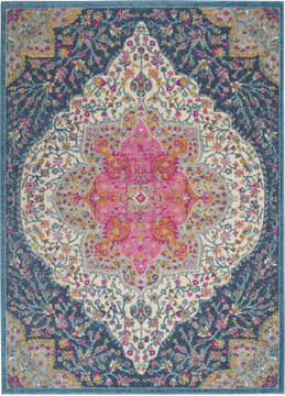 Nourison Passion Multicolor Rectangle 5x7 ft Polypropylene Carpet 142247