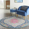 Nourison Passion Multicolor Round 53 X 53 Area Rug 805-142248 Thumb 3