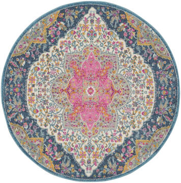 Nourison Passion Multicolor Round 5 to 6 ft Polypropylene Carpet 142248