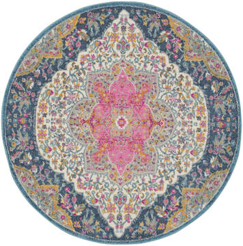 Nourison Passion Multicolor Round 5'3" X 5'3" Area Rug  805-142248