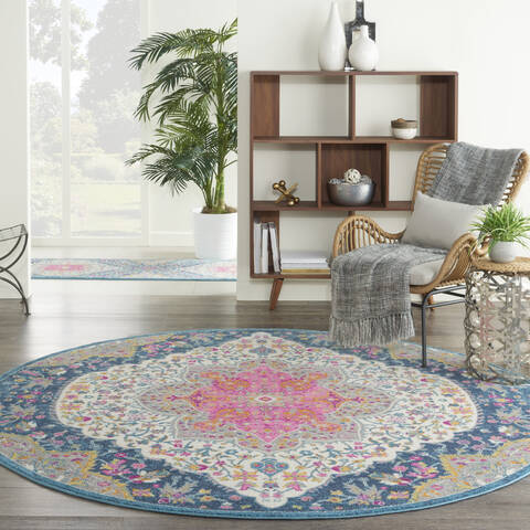 Nourison Passion Multicolor Round 80 X 80 Area Rug 805-142251 Image 3