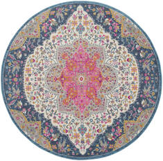 Nourison Passion Multicolor Round 7 to 8 ft Polypropylene Carpet 142251