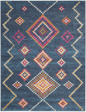 Nourison Passion Blue Rectangle 7x10 ft Polypropylene Carpet 142277