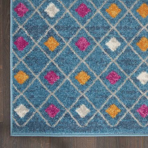 Nourison Passion Blue Runner 22 X 76 Area Rug 805-142280 Image 1