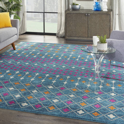 Nourison Passion Blue 80 X 100 Area Rug 805-142284 Image 3