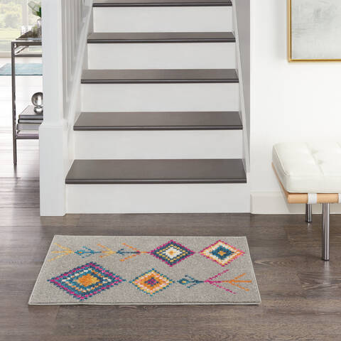Nourison Passion Grey 110 X 210 Area Rug 805-142291 Image 3