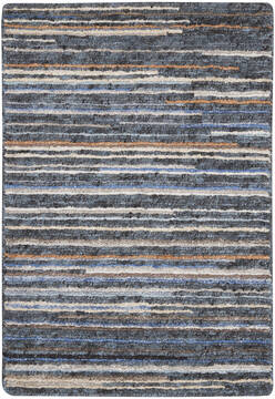 Nourison Plateau Blue Rectangle 2x3 ft Wool Carpet 142307