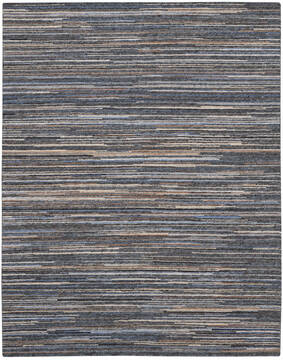 Nourison Plateau Blue Rectangle 8x10 ft Wool Carpet 142309