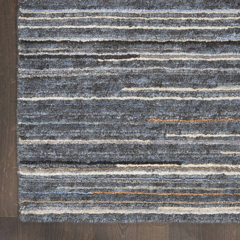 Nourison Plateau Blue 86 X 116 Area Rug 805-142310 Image 1