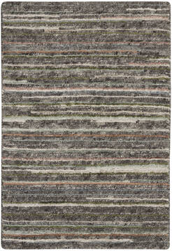 Nourison Plateau Grey Rectangle 2x3 ft Wool Carpet 142317