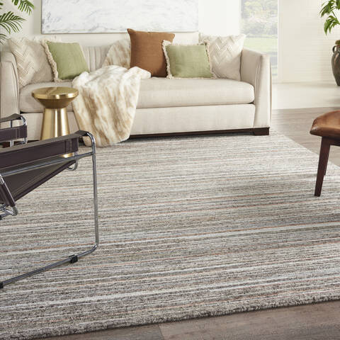 Nourison Plateau Grey 86 X 116 Area Rug 805-142320 Image 3