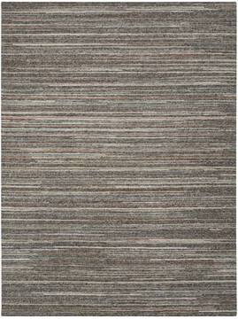 Nourison Plateau Grey Rectangle 8x11 ft Wool Carpet 142320