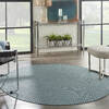 Nourison Positano Blue Round 60 X 60 Area Rug  805-142332 Thumb 3