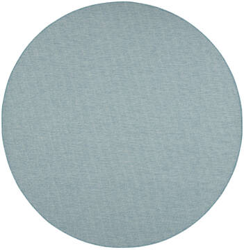 Nourison Positano Blue Round 7 to 8 ft Polypropylene Carpet 142336