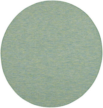 Nourison Positano Blue Round 5 to 6 ft Polypropylene Carpet 142352