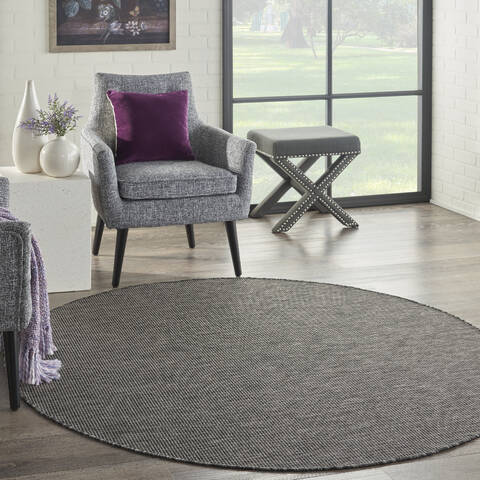 Nourison Positano Grey Round 60 X 60 Area Rug 805-142362 Image 3