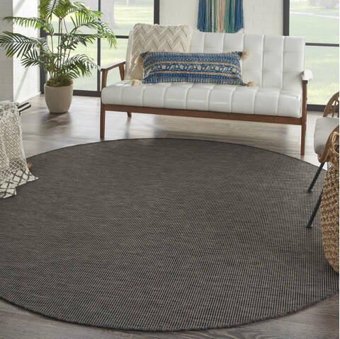 Nourison Positano Grey Round 80 X 80 Area Rug 805-142366 Image 3