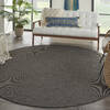 Nourison Positano Grey Round 80 X 80 Area Rug  805-142366 Thumb 3