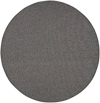Nourison Positano Grey Round 7 to 8 ft Polypropylene Carpet 142366