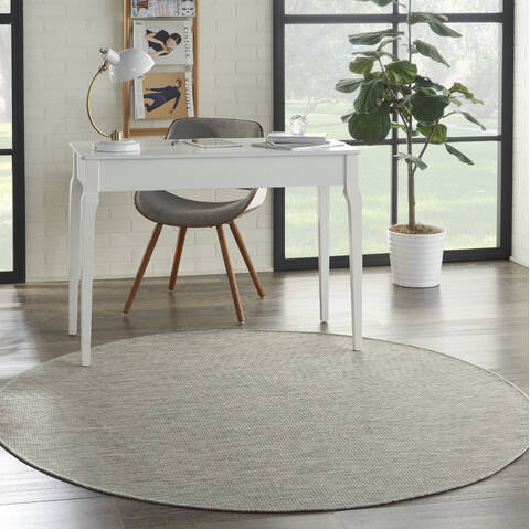 Nourison Positano Grey Round 60 X 60 Area Rug 805-142372 Image 3