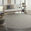 Nourison Positano Grey Round 80 X 80 Area Rug  805-142376 Thumb 3