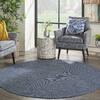 Nourison Positano Blue Round 60 X 60 Area Rug  805-142392 Thumb 3