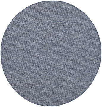 Nourison Positano Blue Round 5 to 6 ft Polypropylene Carpet 142392