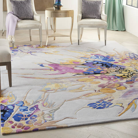 Nourison Prismatic Grey 79 X 99 Area Rug 805-142441 Image 3