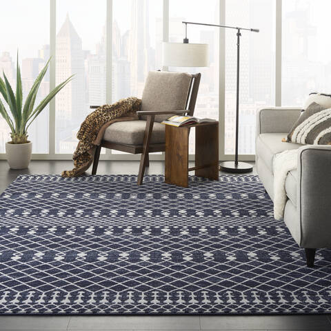 Nourison Royal Moroccan Blue 86 X 120 Area Rug 805-142484 Image 3