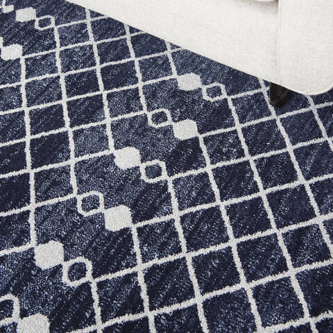 Nourison Royal Moroccan Blue 86 X 120 Area Rug 805-142484 Image 4