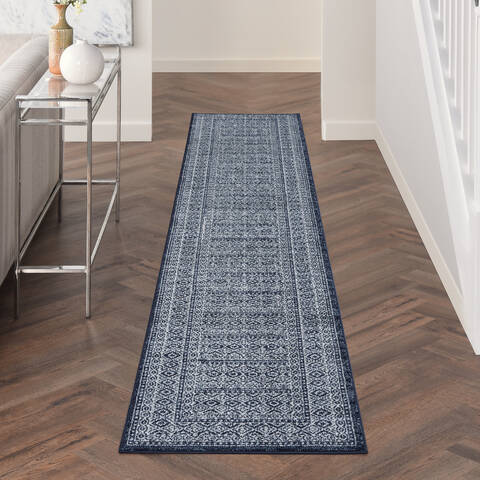 Nourison Royal Moroccan Blue Runner 23 X 120 Area Rug 805-142490 Image 3