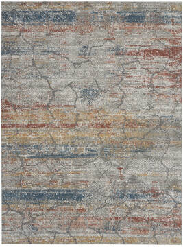 Nourison Rustic Textures Multicolor Rectangle 9x13 ft Polyester Carpet 142496