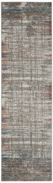 Nourison Rustic Textures Grey Runner 6 to 9 ft Polypropylene Carpet 142497