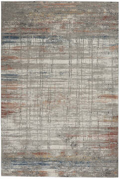Nourison Rustic Textures Grey Rectangle 4x6 ft Polypropylene Carpet 142498