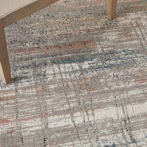 Nourison Rustic Textures Grey 53 X 73 Area Rug 805-142499 Image 4
