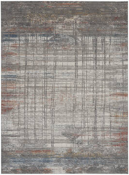 Nourison Rustic Textures Grey Rectangle 8x10 ft Polypropylene Carpet 142500