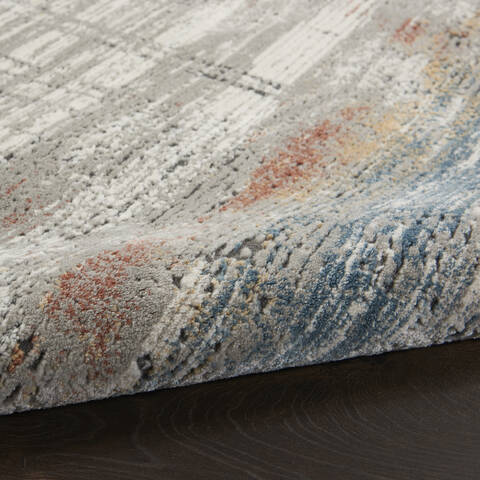 Nourison Rustic Textures Grey 93 X 129 Area Rug 805-142501 Image 2