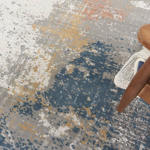 Nourison Rustic Textures Grey 93 X 129 Area Rug 805-142506 Image 4