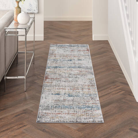 Nourison Rustic Textures Grey Runner 22 X 76 Area Rug 805-142507 Image 3