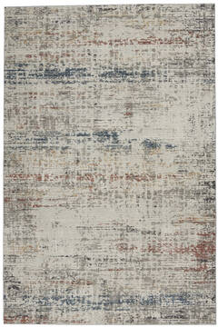 Nourison Rustic Textures Grey Rectangle 5x7 ft Polyester Carpet 142509