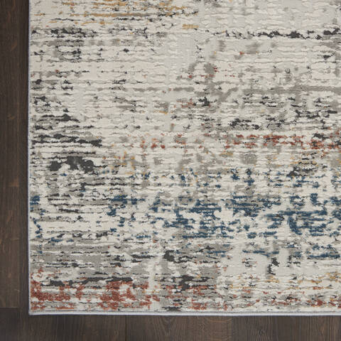 Nourison Rustic Textures Grey 93 X 129 Area Rug 805-142511 Image 1