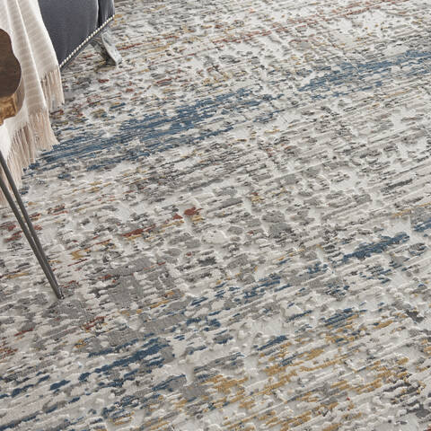 Nourison Rustic Textures Grey 93 X 129 Area Rug 805-142511 Image 4