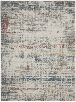 Nourison Rustic Textures Grey Rectangle 9x13 ft Polyester Carpet 142511