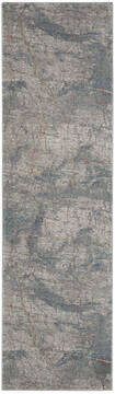 Nourison Rustic Textures Grey Runner 6 to 9 ft Polypropylene Carpet 142512